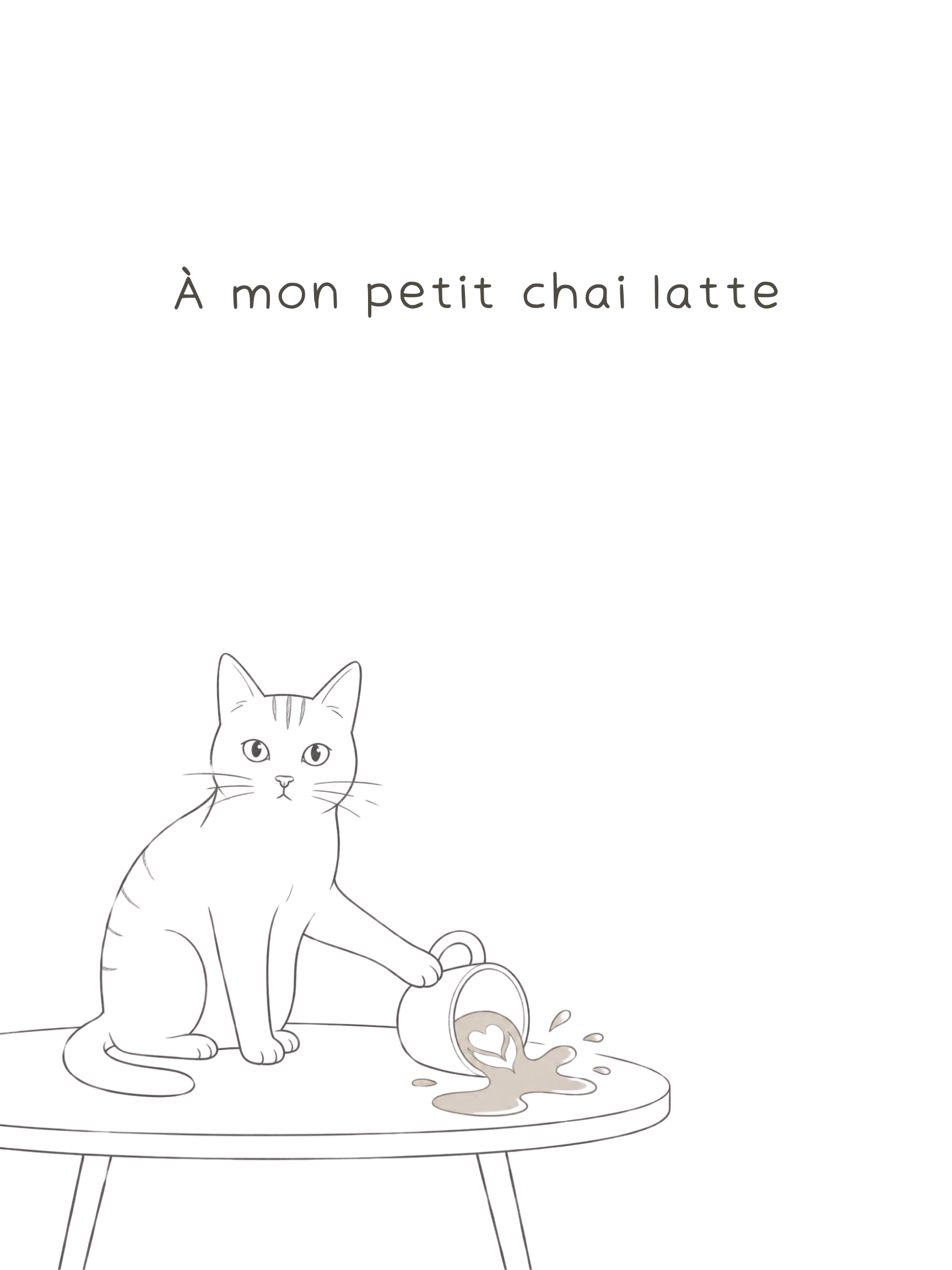 Carte À mon petit chai latte